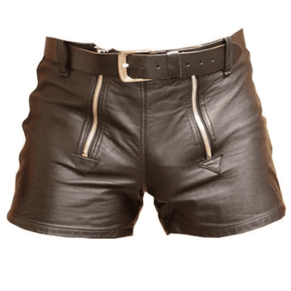 mens black leather shorts, mens leather shorts, brown leather shorts, Gay Leather Chaps, gay leather shorts, mens gay leather shorts