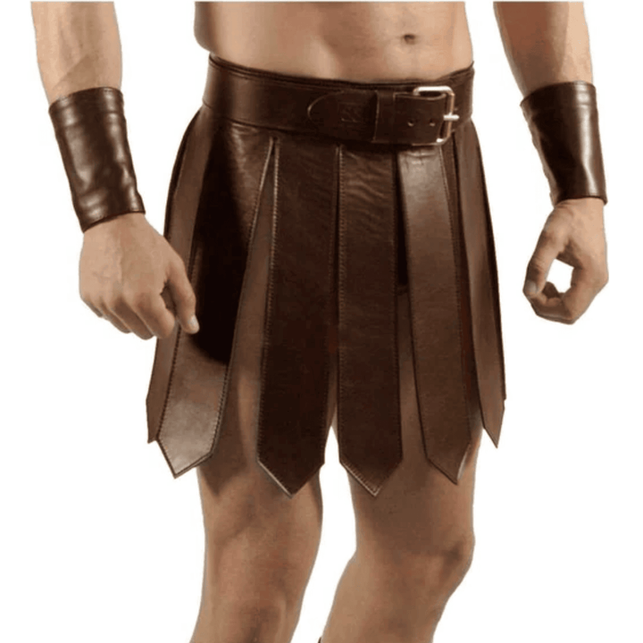 Men's Leather Kilt,
Brown Leather Kilt,
Leather Kilt with wristband,
Medieval Leather Kilt,
Adjustable Leather Kilt,
Vintage Leather Kilt,
Handcrafted Leather Kilt,
Leather Kilt for Cosplay,
Premium Leather Armor,
Leather Kilt Outfit,
Historical Leather Costume,
Warrior Leather Kilt,
Leather Kilt for Men,
Custom Leather Kilt,
Leather Kilt Accessories,
Leather Kilt for LARP,
Leather Kilt for Fantasy Costume,
High-Quality Leather Kilt,
Adjustable Waist Leather Kilt for Men,
Leather Kilt for Halloween Costume