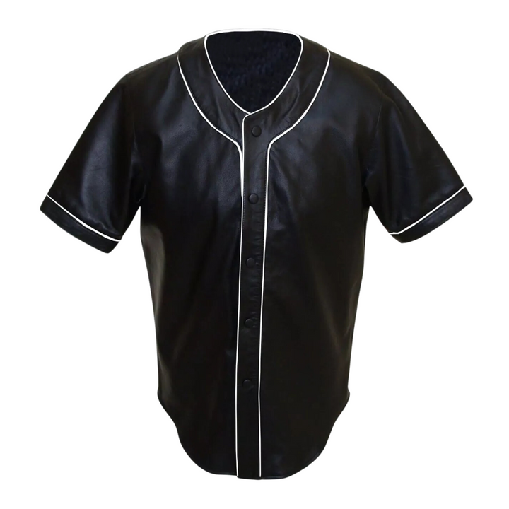 black leather baseball jersey leather baseball jersey, leather baseball shirt, custom leather baseball jersey, baseball shirt, custom baseball shirts, baseball jersey shirt, baseball shirts for men, black baseball jersey, custom baseball jersey maker, mens black leather baseball jersey