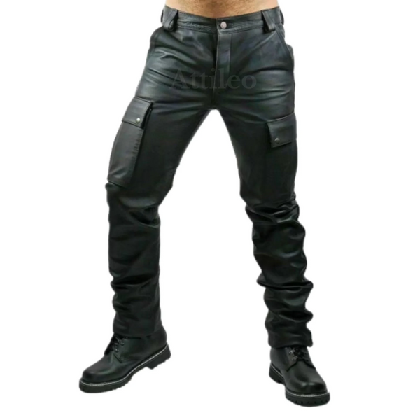 leather pants, mens leather pants, black leather pants, mens black leather pants, leather cargo pants, leather trousers, leather jeans