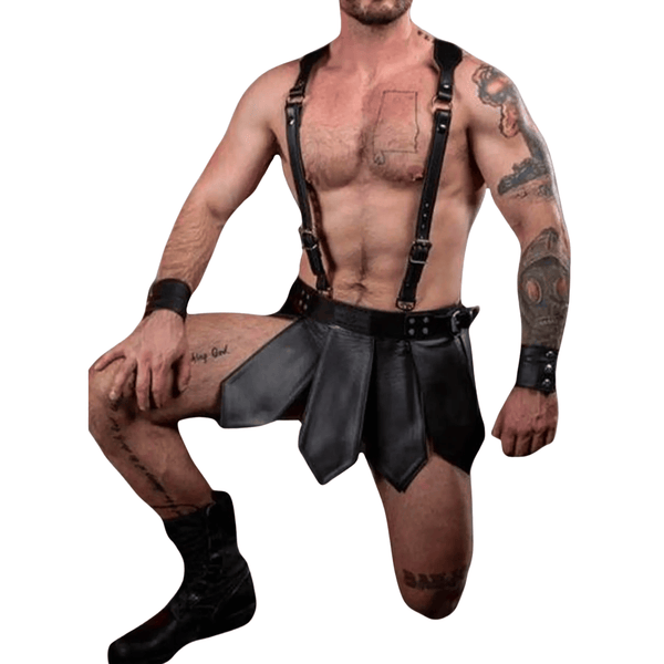 leather gladiator kilt
men’s leather kilt with harness,
gladiator leather fetish outfit,
leather harness with kilt,
men’s leather fetish kilt,
gay leather gladiator costume,
leather kilt with suspenders,
gladiator fetish leather wear,
men’s leather cosplay outfit,
leather kilt pride outfit,
gay clubwear leather kilt,
leather chest harness with kilt,
gladiator leather outfit for men,
fetish leather kilt with harness,
men’s leather gladiator kilt with harness and suspenders,