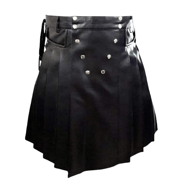men’s black leather pleated utility kilt,
men’s black leather kilt,
black leather utility kilt,
modern leather kilt,
pleated leather kilt,
men’s leather snap button kilt,
genuine leather kilt,
black leather fashion kilt,
leather kilt with front buttons,
biker leather kilt,
cosplay leather kilt,
leather festival kilt,
leather kilt for men with straps,
black pleated kilt for men,
leather kilt for events,
genuine black leather pleated kilt for men,
modern style leather utility kilt