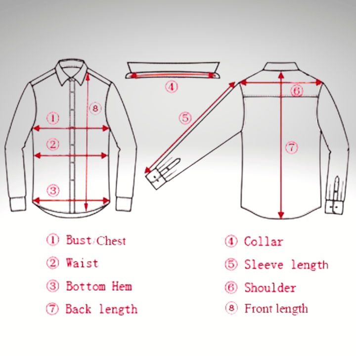 size guide for leather shirt