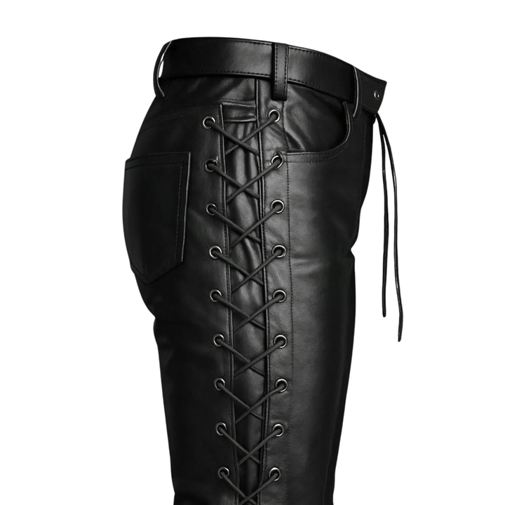 mens leather pants
lace up leather pants,
biker leather trousers,
gothic leather pants,
fetish leather pants,
clubwear leather pants,
black leather pants men,
handmade leather pants,
rocker punk leather pants,
festival leather pants,
burning man outfit men,
alternative fashion men,
cosplay leather pants