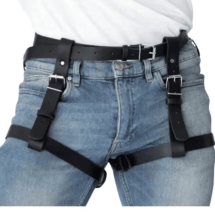 leather cosplay costume male,
men's fetish wear leather,
leather jockstrap harness,
gladiator leather harness men