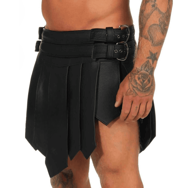 mens black leather gladiator kilt, black leather kilts for men, roman gladiator skirt, mens leather kilt, leather kilt, leather kilts,leather kilts for men,mens black leather kilt,black leather kilt,men's kilts,kilt men,gladiator leather kilt,roman leather kilt,mens leather kilts