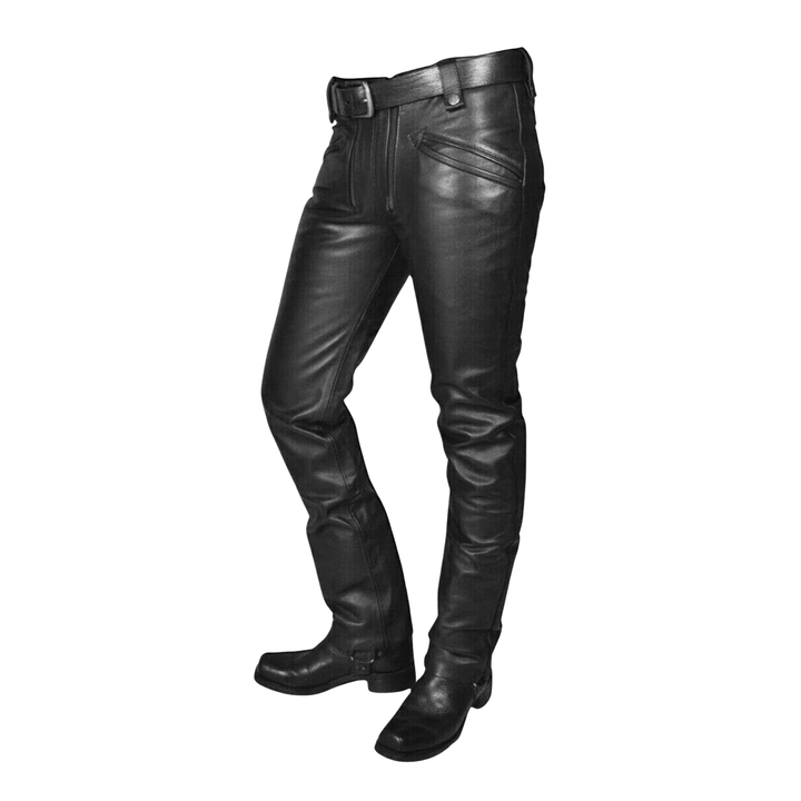 men’s black genuine leather biker pants,
slim fit men’s leather pants with zipper pockets,
real cowhide leather pants for motorcycle riding,
double zipper black leather trousers for men,
men’s leather pants for concerts and cosplay,
durable genuine leather trousers for bikers,
luxury black leather slim fit pants men,
leather pants with belt loops and back pockets,
leather outfits for men,
leather streetwear pants,
men’s leather bottoms,
edgy leather pants for men,
handmade leather pants men,