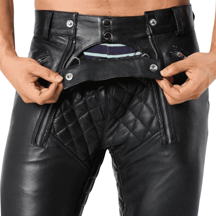 Padded leather pants,
Quilted pants men,
Stylish leather pants,
Real leather pants,
Designer leather pants,
Zip pocket leather pants,
Streetwear leather pants,
Men’s genuine black quilted leather pants,
Slim fit biker style leather trousers,
men's quilted black genuine leather pants,
Padded motorcycle pants for men,
Fashionable quilted leather pants for men,
Quilted leather pants with zipper pockets,
Black leather biker pants with padded knees,
Premium men’s leather pants for riding,