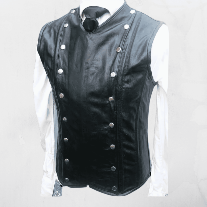 men’s leather corset vest,
black leather corset vest,
genuine leather vest for men,
men’s fetish leather vest,
gothic leather vest men,
leather lace-up vest men,
men’s cosplay leather vest,
men’s biker leather vest,
double breasted leather vest,
slim fit leather vest men,
clubwear leather vest,
fetish wear corset vest,
men’s gothic corset top,
lace back leather vest,