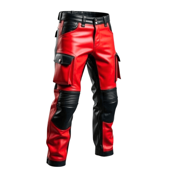 Men’s red and black leather pants
Two-tone leather biker pants
Leather cargo pants for men
Red black leather motorcycle pants
Genuine leather pants men
Custom biker leather trousers
Festival leather pants men
Cosplay leather pants red black
Designer leather pants men
Clubwear leather pants men
red black leather pants
handmade biker leather pants,
cosplay leather trousers,
gothic leather pants men,
burning man leather pants,
punk rocker leather pants,
leather fetish pants men,
cargo leather pants men,