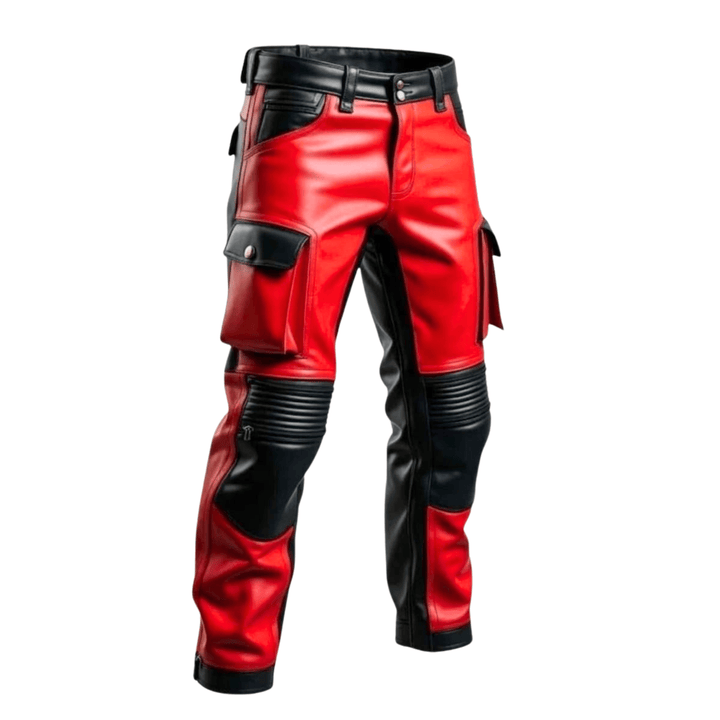 Men’s red and black leather pants
Two-tone leather biker pants
Leather cargo pants for men
Red black leather motorcycle pants
Genuine leather pants men
Custom biker leather trousers
Festival leather pants men
Cosplay leather pants red black
Designer leather pants men
Clubwear leather pants men
red black leather pants
handmade biker leather pants,
cosplay leather trousers,
gothic leather pants men,
burning man leather pants,
punk rocker leather pants,
leather fetish pants men,
cargo leather pants men,