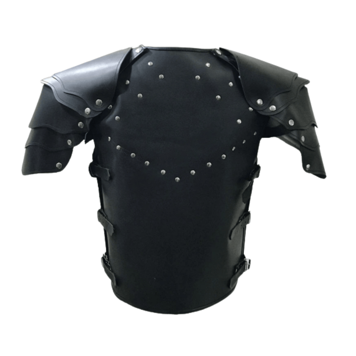 Medieval reenactment armor,
LARP roleplay leather armor,
Warrior cosplay body armor,
Handmade leather armor costume,
Medieval festival leather outfit,
Leather samurai style armor,
Gothic leather armor costume,
Men’s fantasy combat armor,
Best leather armor for cosplay and LARP,
Adjustable leather chest and shoulder armor for men,
Durable medieval style leather armor costume,
Men’s black leather armor for fantasy roleplay,
Handcrafted leather warrior armor for events,