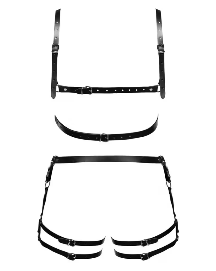 erotic wear for men,
festival outfit men,
dominant submissive gear,
LGBTQ fetish fashion,
sexy rave outfit men,
harness thong men,
kinky lingerie for men,
cosplay harness costume,
men’s leather lingerie set for bedroom play,
adjustable BDSM harness for men,
sexy gay leather outfit for pride festivals,
rave wear harness set for men,
erotic cosplay outfit male