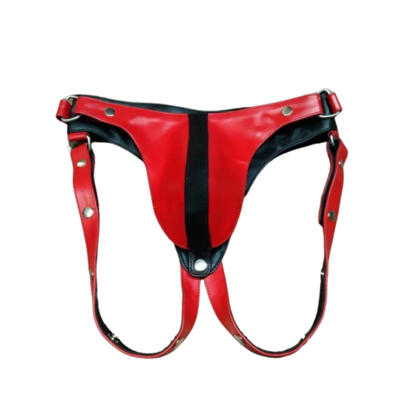 Red leather jockstrap,
Leather jockstrap for men,
Fetish jockstrap,
Cosplay jockstrap,
BDSM jockstrap,
Male leather underwear,
Adjustable jockstrap,
Red and black leather jockstrap for cosplay,
Men’s fetish leather jockstrap with buckles,
Stylish BDSM gear for men,
Roleplay leather underwear for men,
Real leather jockstrap for costume wear,
Jockstrap with straps and snap buttons,
Adjustable fetish gear for cosplay event