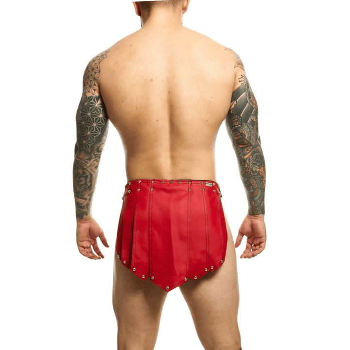 premium red leather kilt,
roman armor leather skirt,
authentic leather cosplay outfit,
high-quality leather kilt for men,
men’s leather gladiator costume,
festival genuine leather kilt,
men’s genuine red leather gladiator kilt for cosplay,