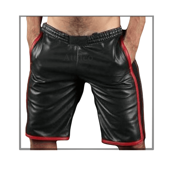 Short de cyclisme et de motard en cuir véritable pour homme, football, gym, rugby