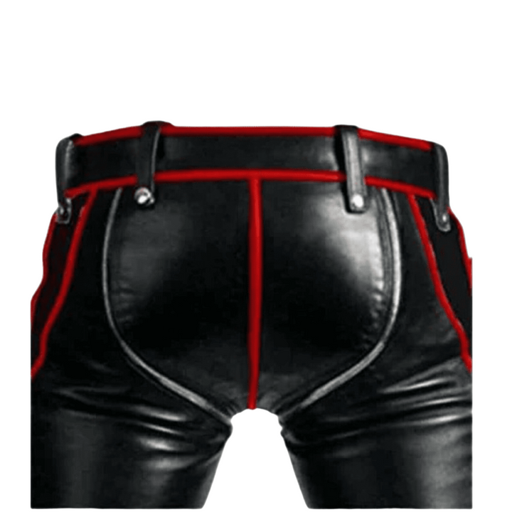 Black Genuine Leather Pants for Men