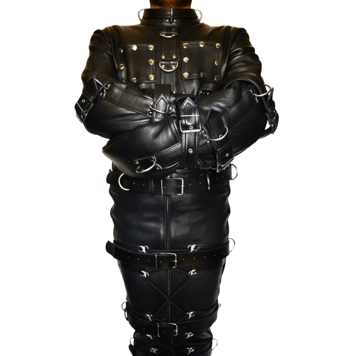 Leather sleep sack,
Bondage sleep sack,
Full body sleep sack,
Straitjacket sleep sack,
BDSM sleep sack,
Leather bondage sack,
Full body leather restraint,
Bondage straitjacket,
Enclosure bondage gear,
Leather bondage gear,
Fetish sleep sack,
Adult bondage sack,
Leather restraint sack,
Heavy duty sleep sack,
Sensory deprivation suit,
Leather encasement gear,
Extreme bondage leather sleep sack,
Straitjacket with full body restraint,
Genuine leather bondage sleep sack,
BDSM sleep sack for sensory play,