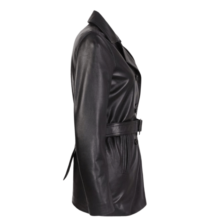 Women’s leather trench coat,
Black leather coat for women,
Women’s long leather jacket,
Genuine leather coat women,
Women’s belted leather coat,
Women’s leather outerwear,
Leather trench jacket for women,
Stylish women’s leather coat,
Real leather jacket women,
Belted moto leather coat,
Mid-length leather coat,
Zipper leather jacket women,
Ladies leather trench coat,