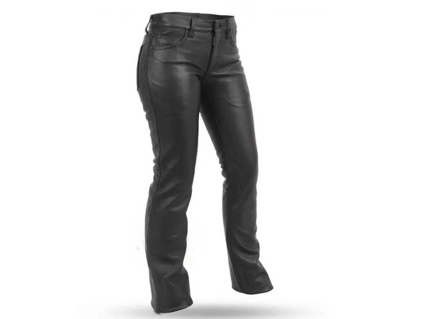 black leather pants women