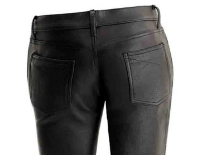 black leather pants women