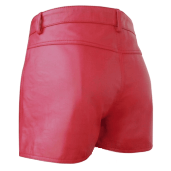 Women Lambskin Leather Shorts - High Waist Slim Fit Casual Party Club Wear Custom Handmade Women Shorts with Pockets - Attileo Handmade Adult Leather Products